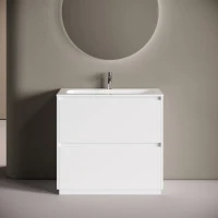 Мебель для ванной комнаты Sancos Libra Floor 90 напольный, белый глянец, раковина СN7019