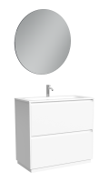 Мебель для ванной комнаты Sancos Libra Floor 90 напольный, белый глянец, раковина СN7019