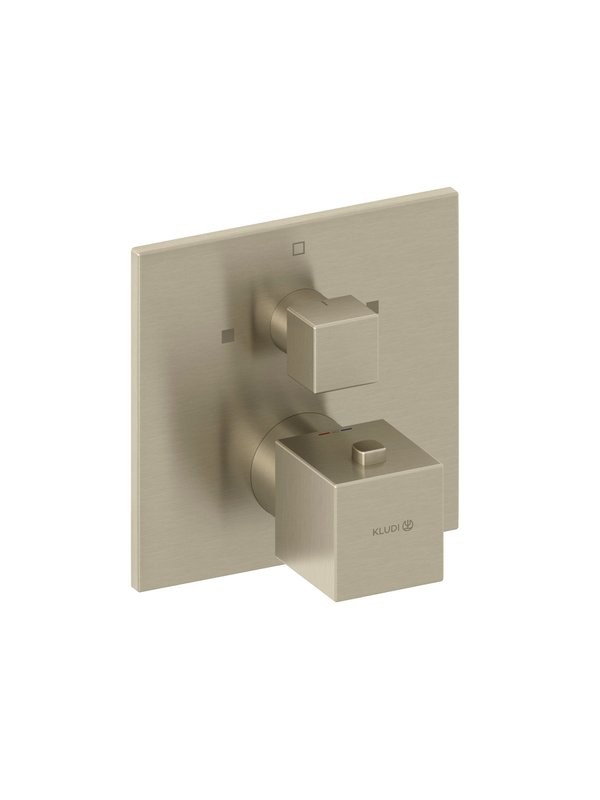 Термостатический смеситель встраиваемый Kludi Decus 54810N575 брашированный никель PVD