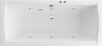 Акриловая ванна Excellent Aquaria Lux Slim Soft 180x80 см, встраиваемая, с гидромассажем, белая, с каркасом, со сливом-переливом