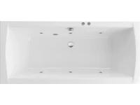 Акриловая ванна Excellent Aquaria Lux Slim Soft 180x80 см, встраиваемая, с гидромассажем, белая, с каркасом, со сливом-переливом