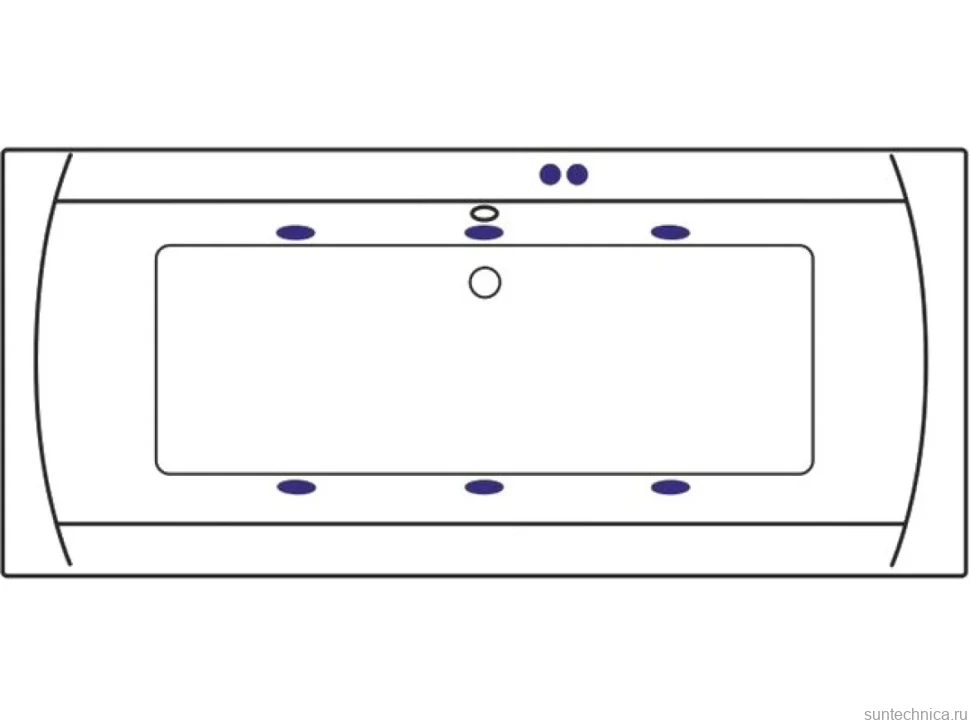Акриловая ванна Excellent Aquaria Lux Slim Soft 180x80 см, встраиваемая, с гидромассажем, белая, с каркасом, со сливом-переливом