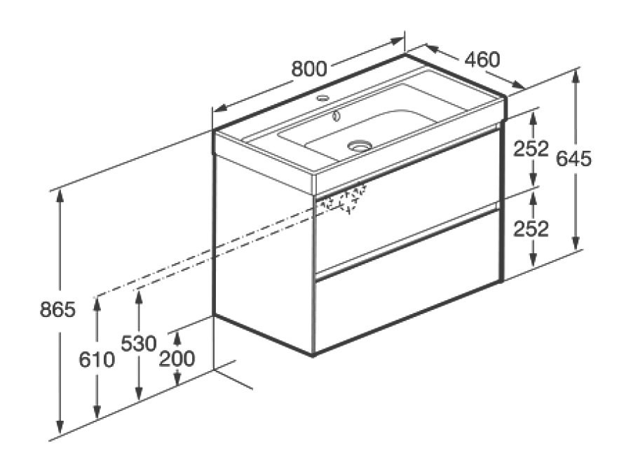 Мебель для ванной комнаты Roca Ona Ivory 80 слоновая кость
