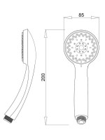 Душевая лейка РМС LE20 хром