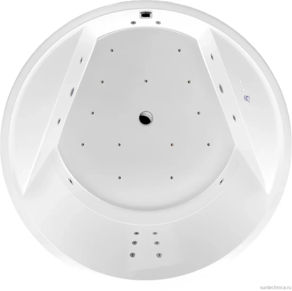 Акриловая ванна Excellent Great Arc Ultra 160x160 см, встраиваемая, с гидромассажем, белая, круглая, с каркасом, со сливом-переливом