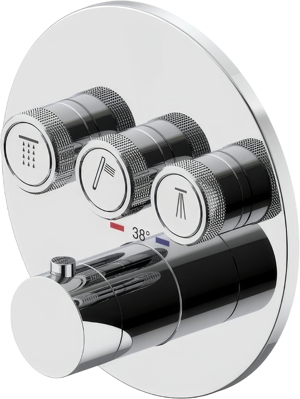 Термостатический смеситель встраиваемый Plumberia Selection PSBOX KITPSB1903CR С ВНУТРЕННЕЙ ЧАСТЬЮ, хром