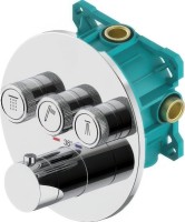 Термостатический смеситель встраиваемый Plumberia Selection PSBOX KITPSB1903CR С ВНУТРЕННЕЙ ЧАСТЬЮ, хром