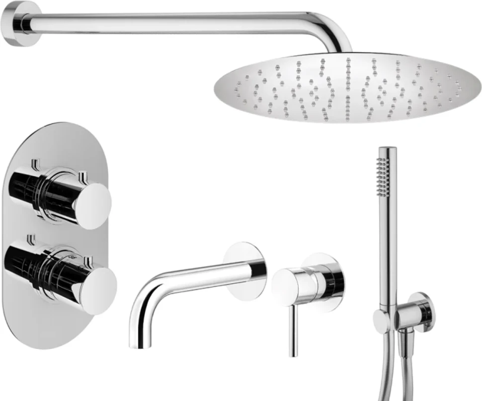 Комплект для ванной Plumberia Selection Ixo KITXOT18CR210 С ВНУТРЕННЕЙ ЧАСТЬЮ, хром