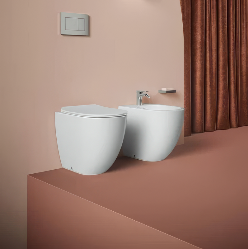 Биде напольное ArtCeram File 2.0 FLB004 01 00 глянцевое белое