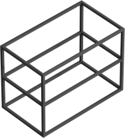 Консоль Cezares Cadro 80 2-х ярусная, подвесная, белые полки, столешница BelBagno 80 marmo nero opaco