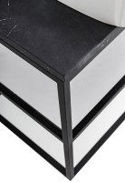 Консоль Cezares Cadro 80 2-х ярусная, подвесная, белые полки, столешница BelBagno 80 marmo nero opaco