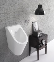 Писсуар подвесной Globo Forty3 FO029.BI сенсорный, белый, с сифоном, безободковый