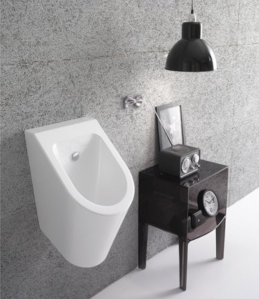 Писсуар подвесной Globo Forty3 FO029.BI сенсорный, белый, с сифоном, безободковый