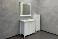 Тумба с раковиной Comforty Тбилиси 90 напольная, белый глянец