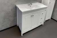 Тумба с раковиной Comforty Тбилиси 90 напольная, белый глянец