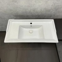 Тумба с раковиной Comforty Тбилиси 90 напольная, белый глянец