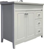Тумба с раковиной Comforty Тбилиси 90 напольная, белый глянец