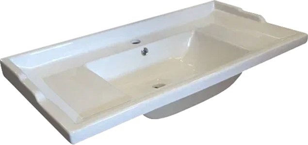 Тумба с раковиной Comforty Тбилиси 90 напольная, белый глянец