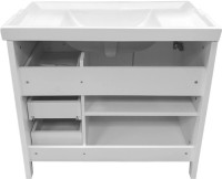 Тумба с раковиной Comforty Тбилиси 90 напольная, белый глянец
