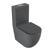 Унитаз-компакт напольный Grossman GR-4494GMSQ с микролифтом, серый матовый