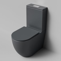 Унитаз-компакт напольный Grossman GR-4494GMSQ с микролифтом, серый матовый