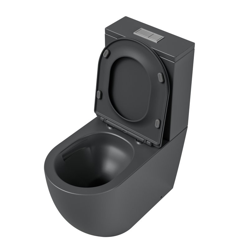 Унитаз-компакт напольный Grossman GR-4494GMSQ с микролифтом, серый матовый