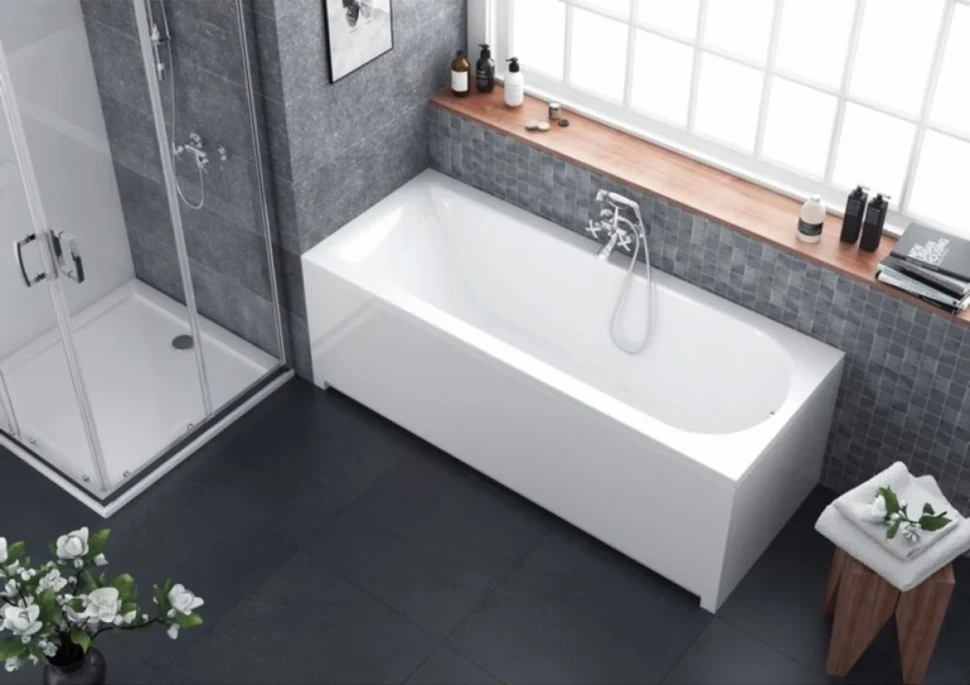 Акриловая ванна Excellent Aurum 150x70 см, пристенная, белая, на ножках