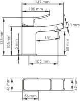 Смеситель для раковины Wasserkraft Aller 1063WHITE