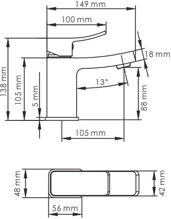 Смеситель для раковины Wasserkraft Aller 1063WHITE