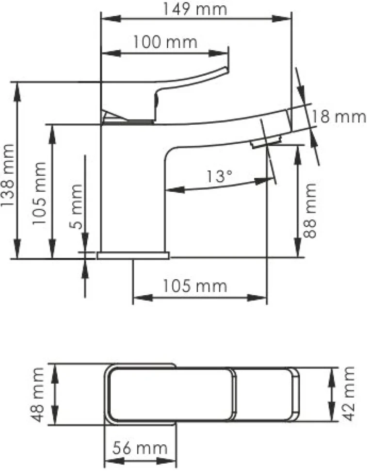 Смеситель для раковины Wasserkraft Aller 1063WHITE