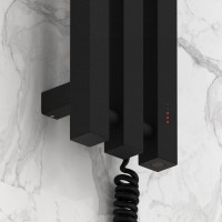 Полотенцесушитель электрический Сунержа Вердикт 4.0 15-0851-1210 120x15 см, подключение справа, скрытое подключение справа, темный титан муар, I-образный