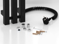 Полотенцесушитель электрический Сунержа Вердикт 4.0 15-0851-1210 120x15 см, подключение справа, скрытое подключение справа, темный титан муар, I-образный