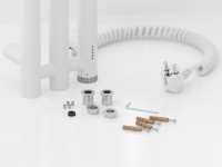 Полотенцесушитель электрический Сунержа Терция 4.0 30-0883-1206 120x15 см, подключение справа, скрытое подключение справа, матовый белый, I-образный