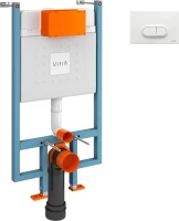 Система инсталляции для унитазов VitrA V-Fix Core 738-5800-01 с кнопкой смыва Loop 740-0500 белой глянцевой