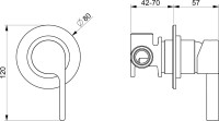 Встраиваемый смеситель для душа и ванны Webert DoReMi DoReMi DR880101015 С ВНУТРЕННЕЙ ЧАСТЬЮ, хром
