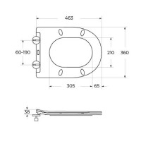 Унитаз приставной напольный BelBagno Flay BB1003CB-TOR/SC
