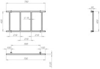 Полотенцесушитель электрический EWRIKA Гера 40x80, черный