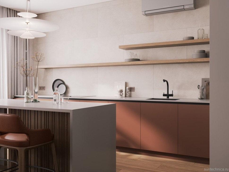 Смеситель для кухни Cersanit Crea 68223 матовый черный