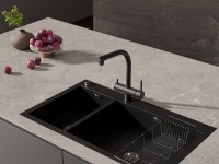 Смеситель для кухни Cersanit Crea 68223 матовый черный Смеситель для кухни Cersanit Crea 68223 матовый черный