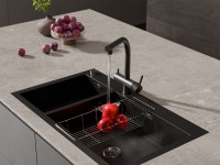 Смеситель для кухни Cersanit Crea 68223 матовый черный Смеситель для кухни Cersanit Crea 68223 матовый черный