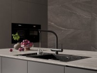 Смеситель для кухни Cersanit Crea 68223 матовый черный Смеситель для кухни Cersanit Crea 68223 матовый черный