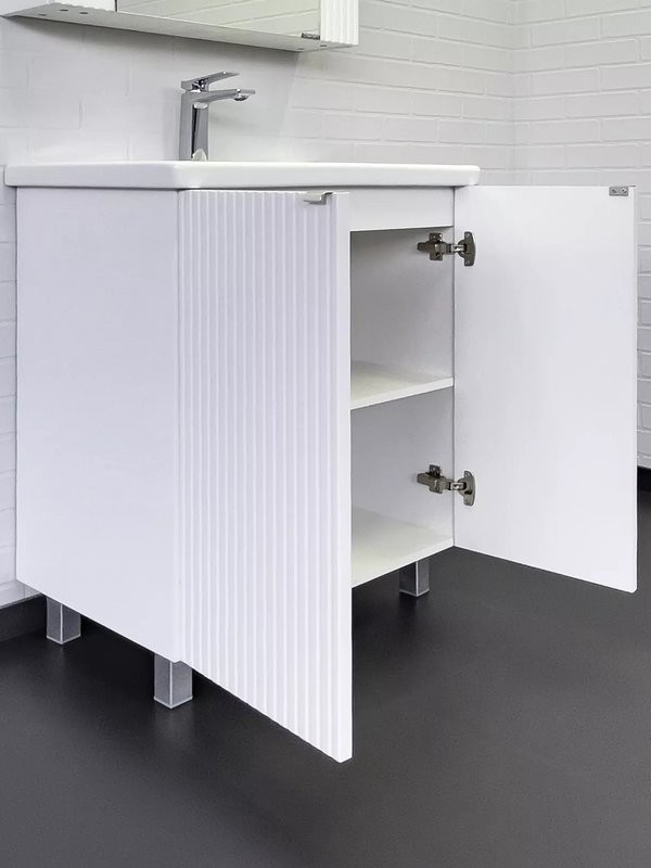 Тумба с раковиной Comforty Лима 70 напольная, матовая белая