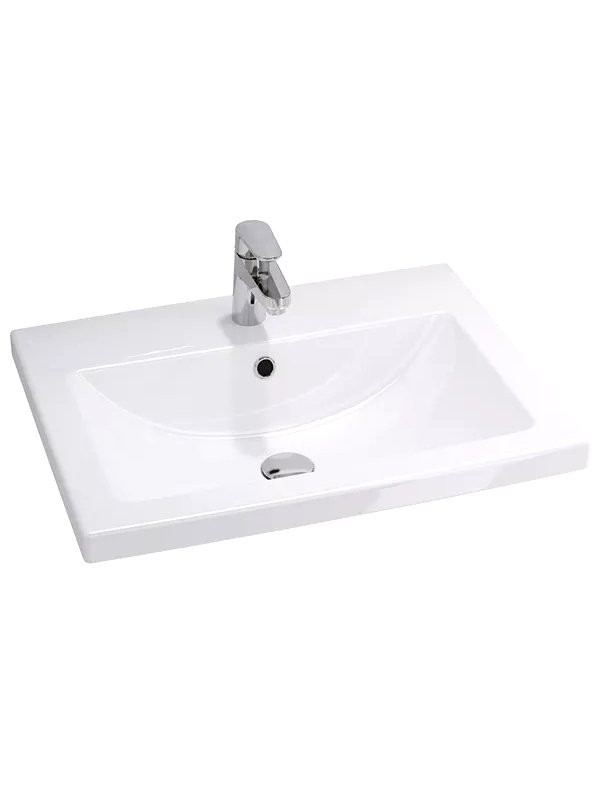 Тумба с раковиной Comforty Лима 70 напольная, матовая белая