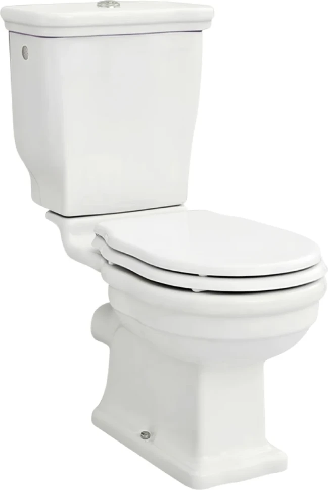Унитаз-компакт напольный ArtCeram Hermitage WC с микролифтом, фурнитура хром