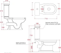Унитаз-компакт напольный ArtCeram Hermitage WC с микролифтом, фурнитура хром