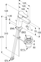 Смеситель для раковины Kludi Pure&Easy 373829165