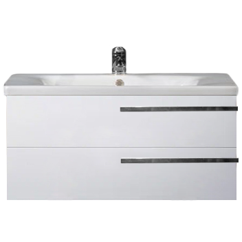 Тумба с раковиной Armadi Art NeoArt 100 white с ручками Luce хром