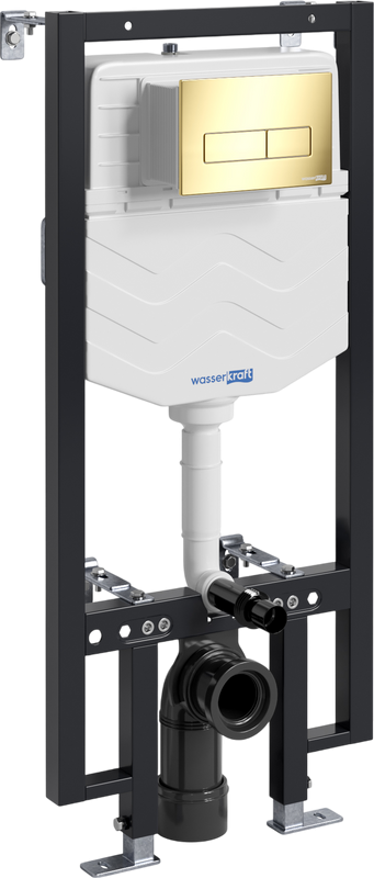 Система инсталляции для унитазов Wasserkraft Vils 56TLT.010.ME.PG03 с кнопкой смыва золото