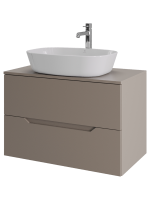 Мебель для ванной комнаты Orange Line 80 подвесная, 2 ящика, матовый латте с раковиной B08-500W