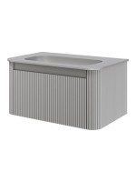 Тумба под раковину без столешницы Armadi Art Voi 80 подвесная, рифленая, luna